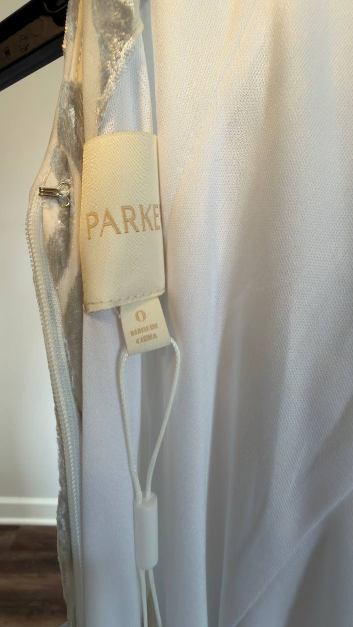 Parker Sleeveless Cowl Neck Maxi Dress Women’s 0 Silver Multi NWT $170