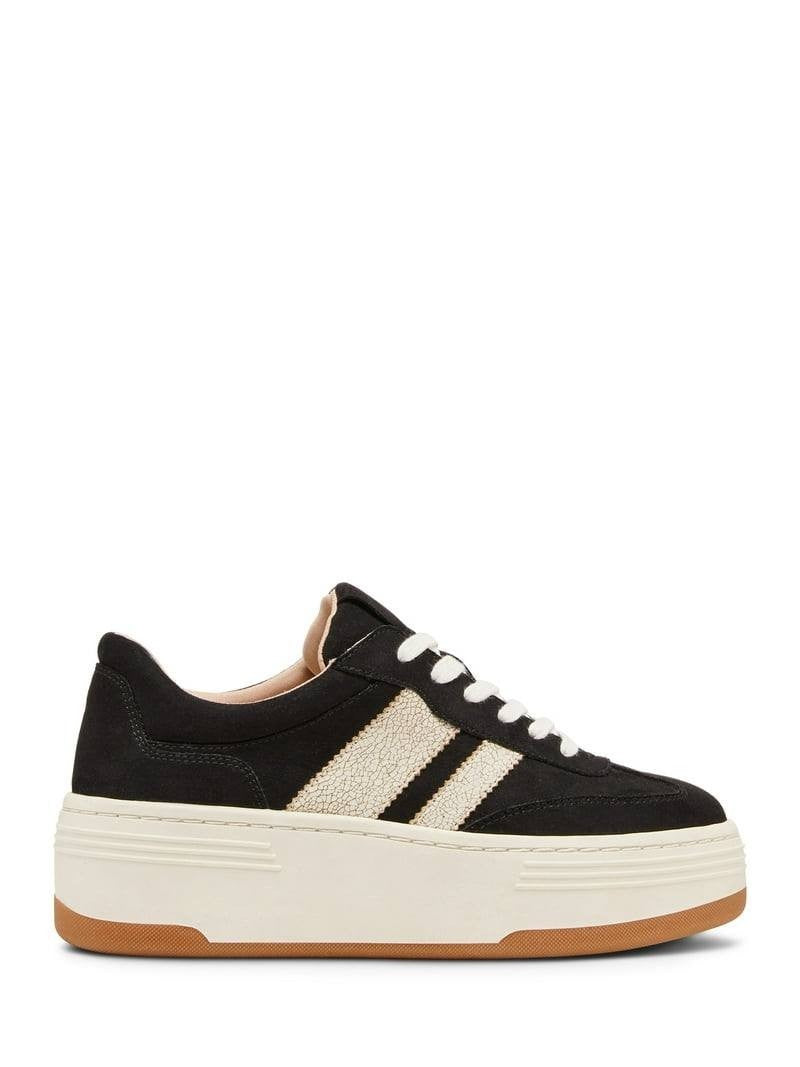 Madden Girl Black Multi Microsuede Platform Sneakers 8.5M NIB MSRP $65
