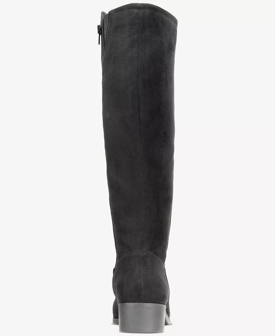 Style & Co Charmanee Tall Boots 8.5 Black Microfiber Fabric Zip NIB msrp$79.90