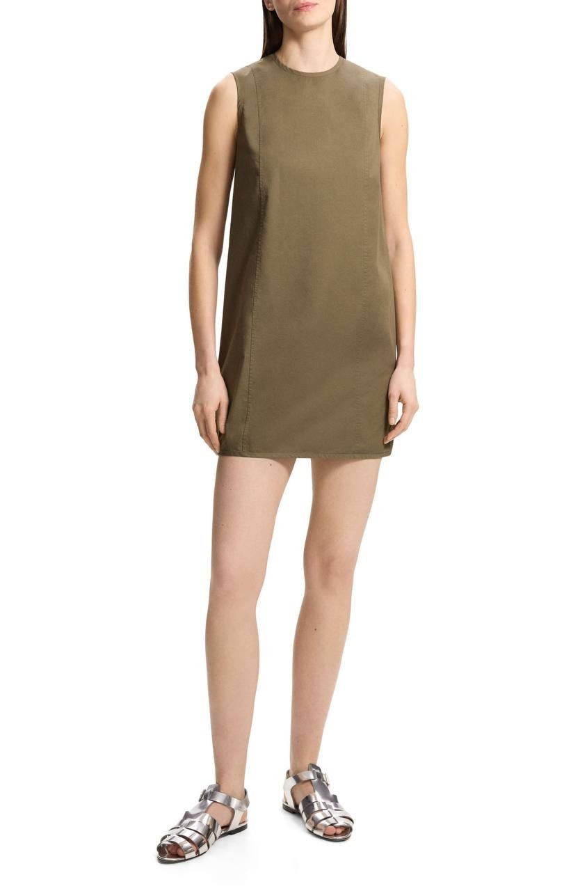 Theory Olive Green Sleeveless Shift Mini Dress – Size 0 – NWT-$172.50