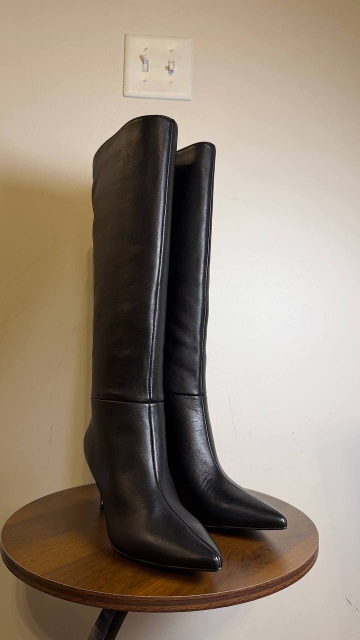 Nine West – Lorthey Dress Boots – Black – 6.5M – Leather – NWB