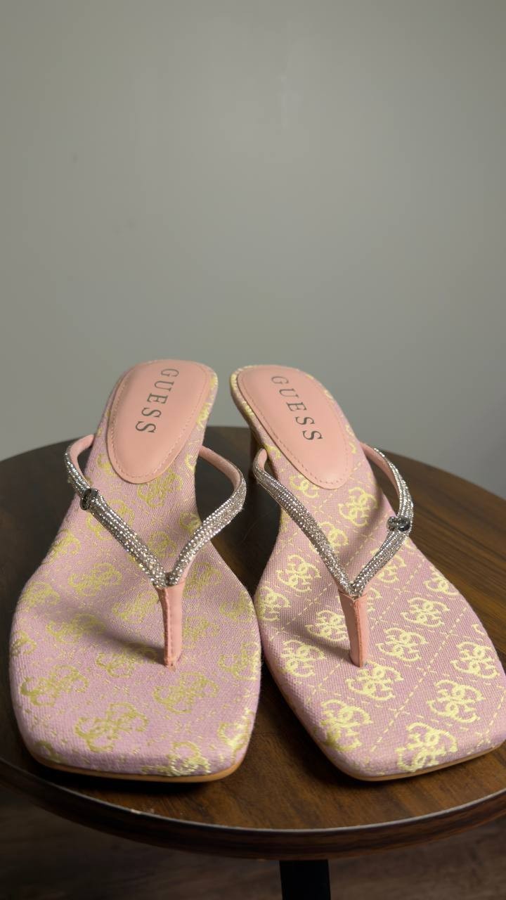 Guess  Kitten  Heel  Sandals  Light  Pink  9.5M  New  $99