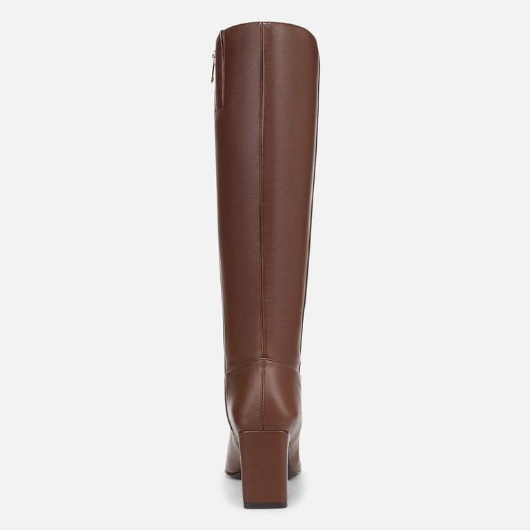 Naturalizer Nona Knee High Boots Cappuccino 8.5W Faux Leather $185 NWB