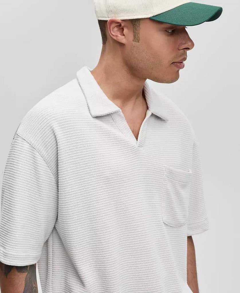 Mode of One – Men’s Textured Knit Open‑Collar Shirt – S – NWOT – $49.50