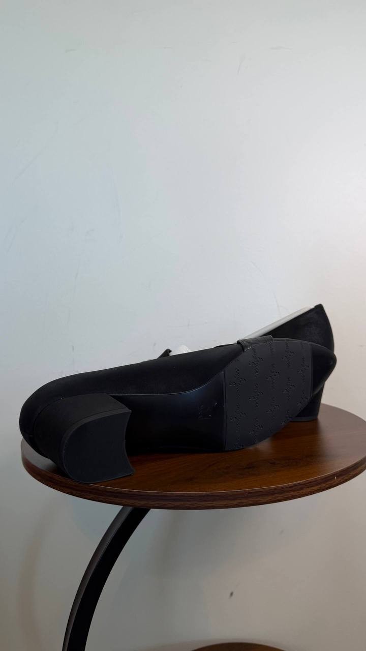 Easy Street Aster Slip‑On Pumps Black 11M Man‑Made Block Heel $75 NWB