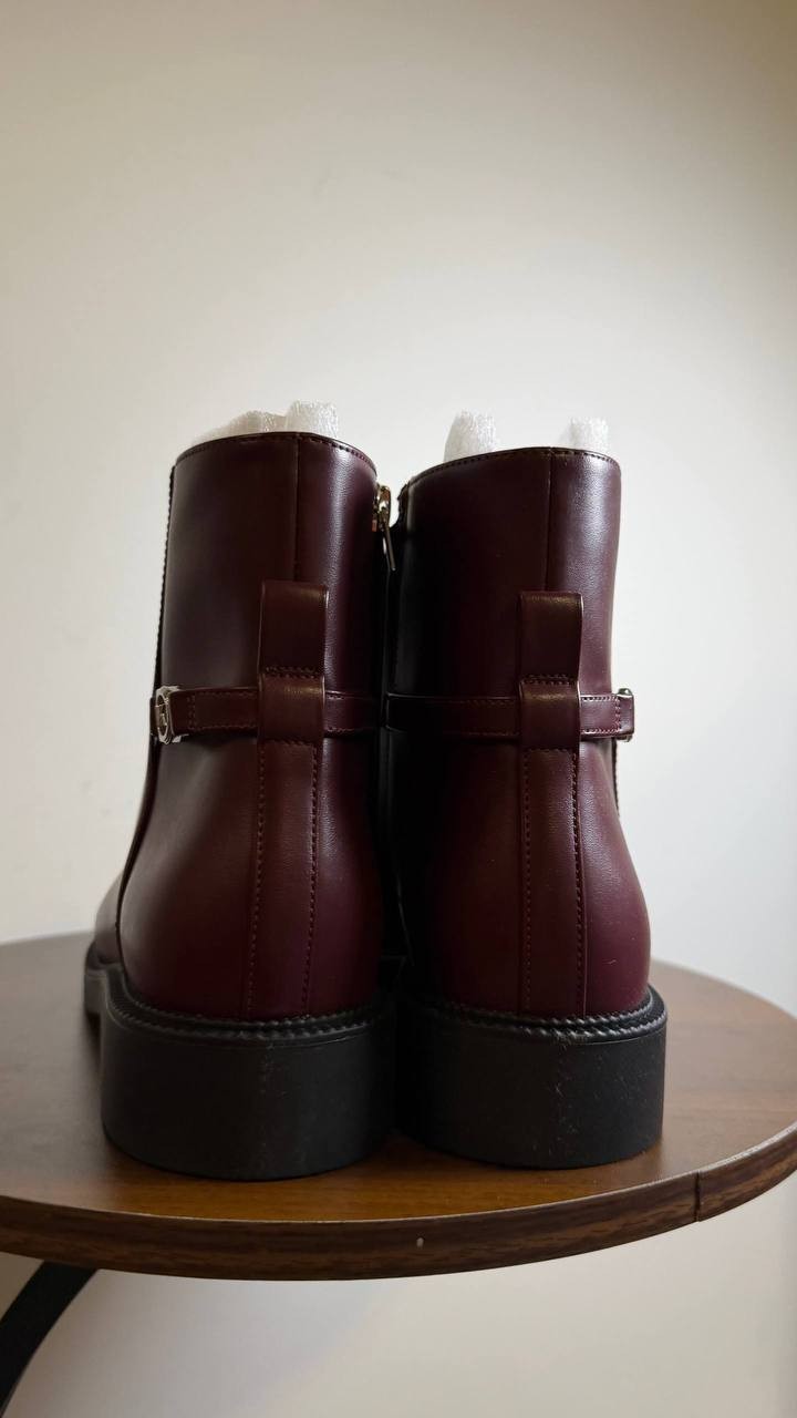 Michael Kors Oxblood Polyurethane Block Heel Booties 8.5M New w/o Box MSRP $150