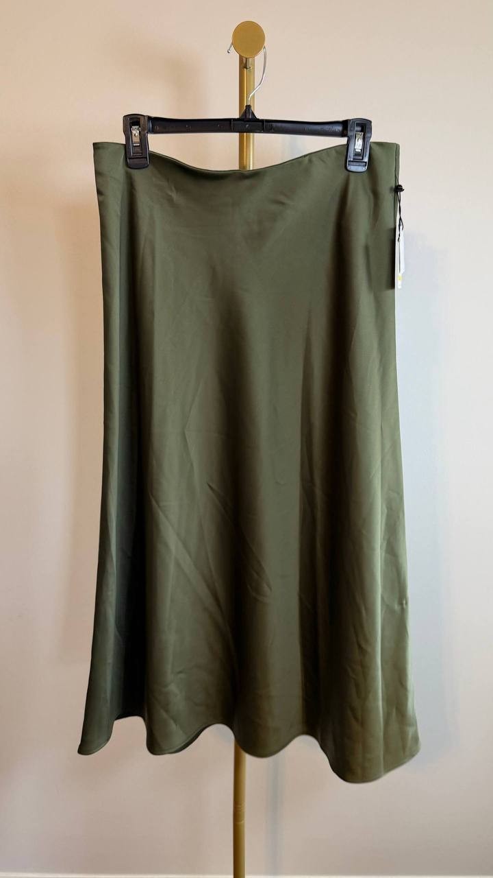 Anne Klein Pull‑On Maxi Skirt Green Size M NWT $89