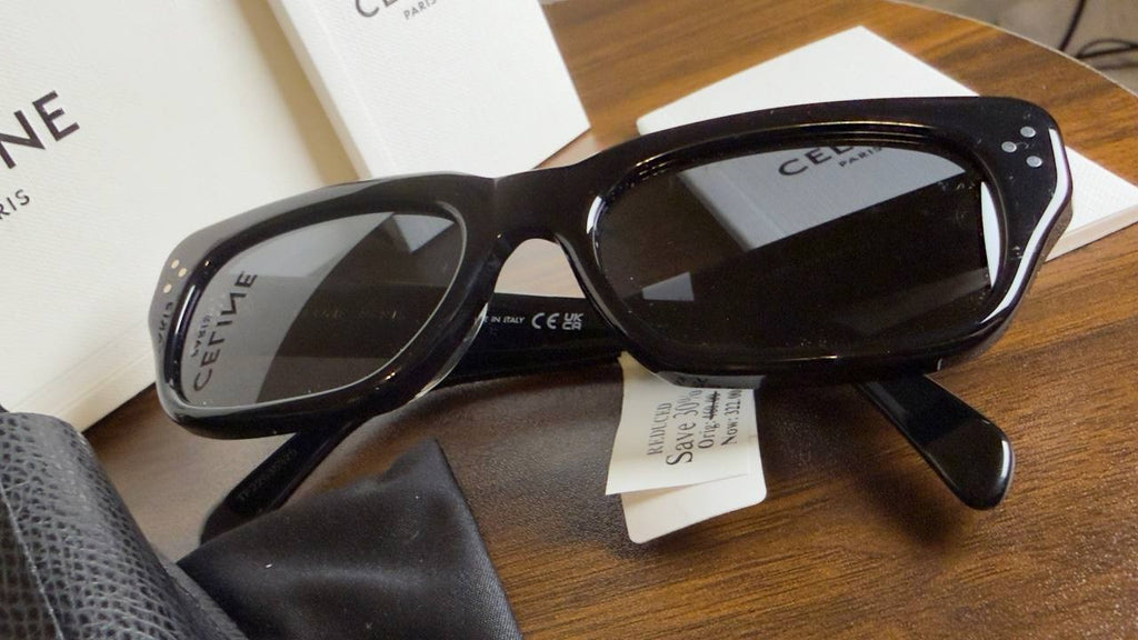 Celine  Black  Frame  41  Sunglasses  in  Acetate  Black  OS  NWT  $460