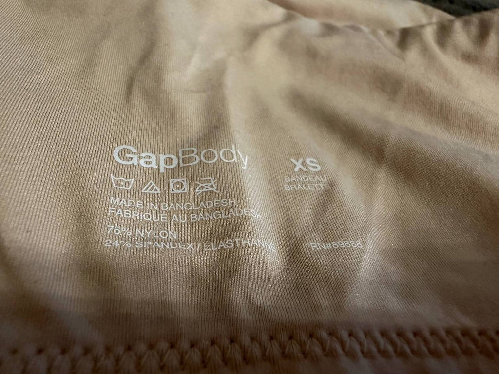 Gap Body SecondSkin Bandeau Bralette Brush Beige XS NWT Soft Stretch msrp$29.50