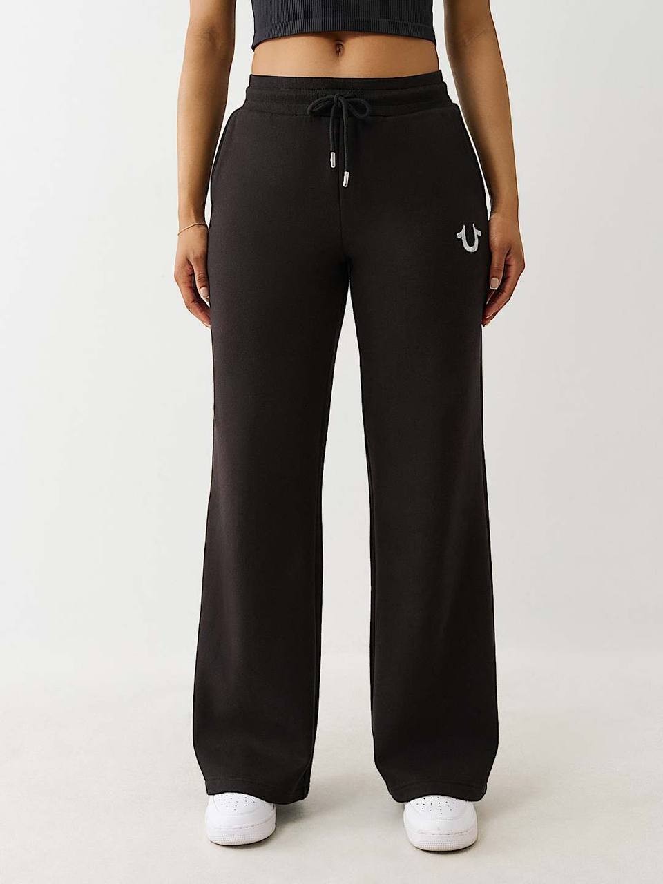 True Religion Sweatpants 2XL Black Lurex Buddha Straight Leg NWT MSRP $109