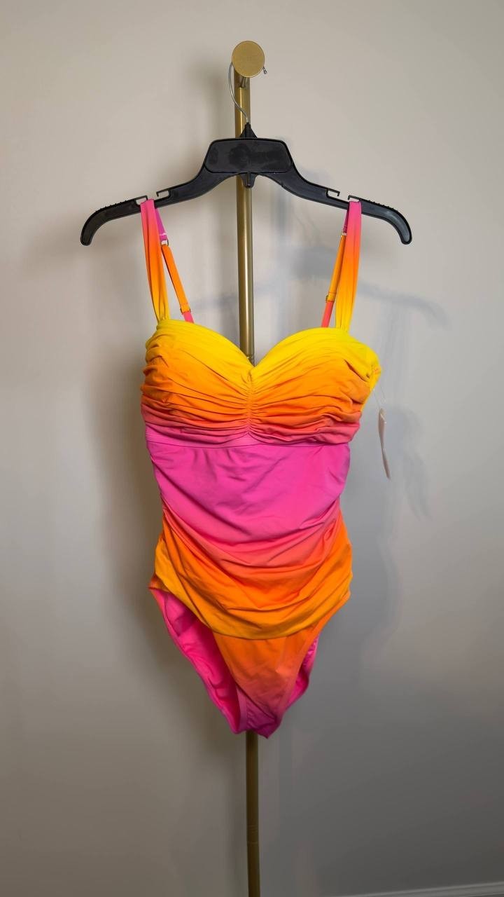 Bleu by Rod Beattie Beat The Heat Underwire One Piece Swimsuit Rosa 14 NWT $135