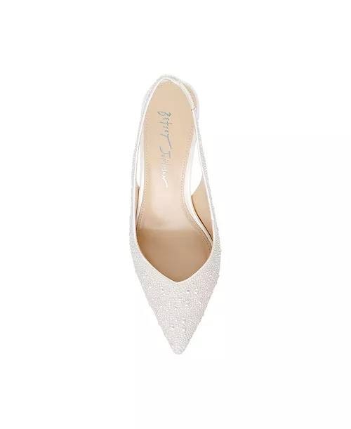 Betsey  Johnson  Slingback  Pumps  Ivory  9W  New  $119