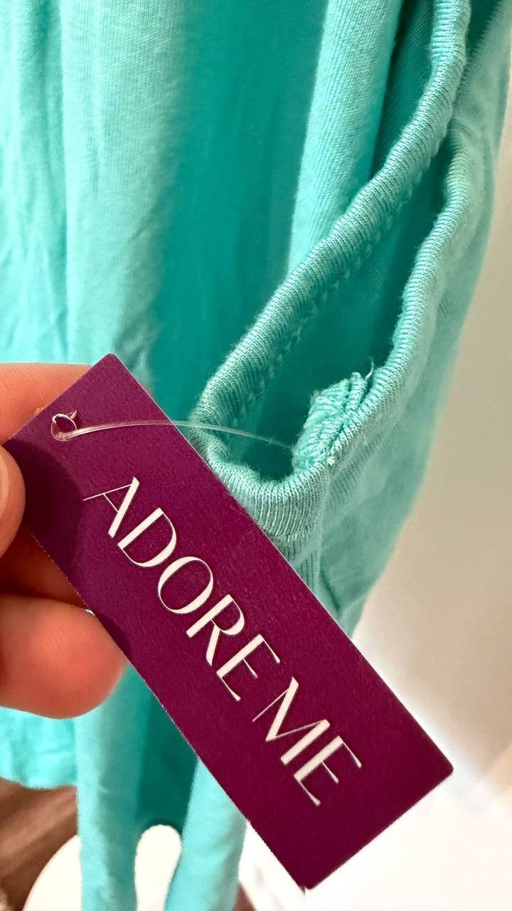 Adore Me 2X Blue Cozy Pajama Top NWT Shell Yeah Print Women Sleepwear