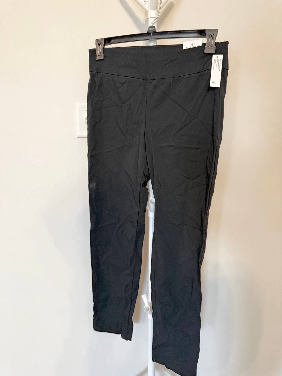 Gloria Vanderbilt Pull‑On Tummy‑Control Slim Trousers 8 NWT Black MSRP $44