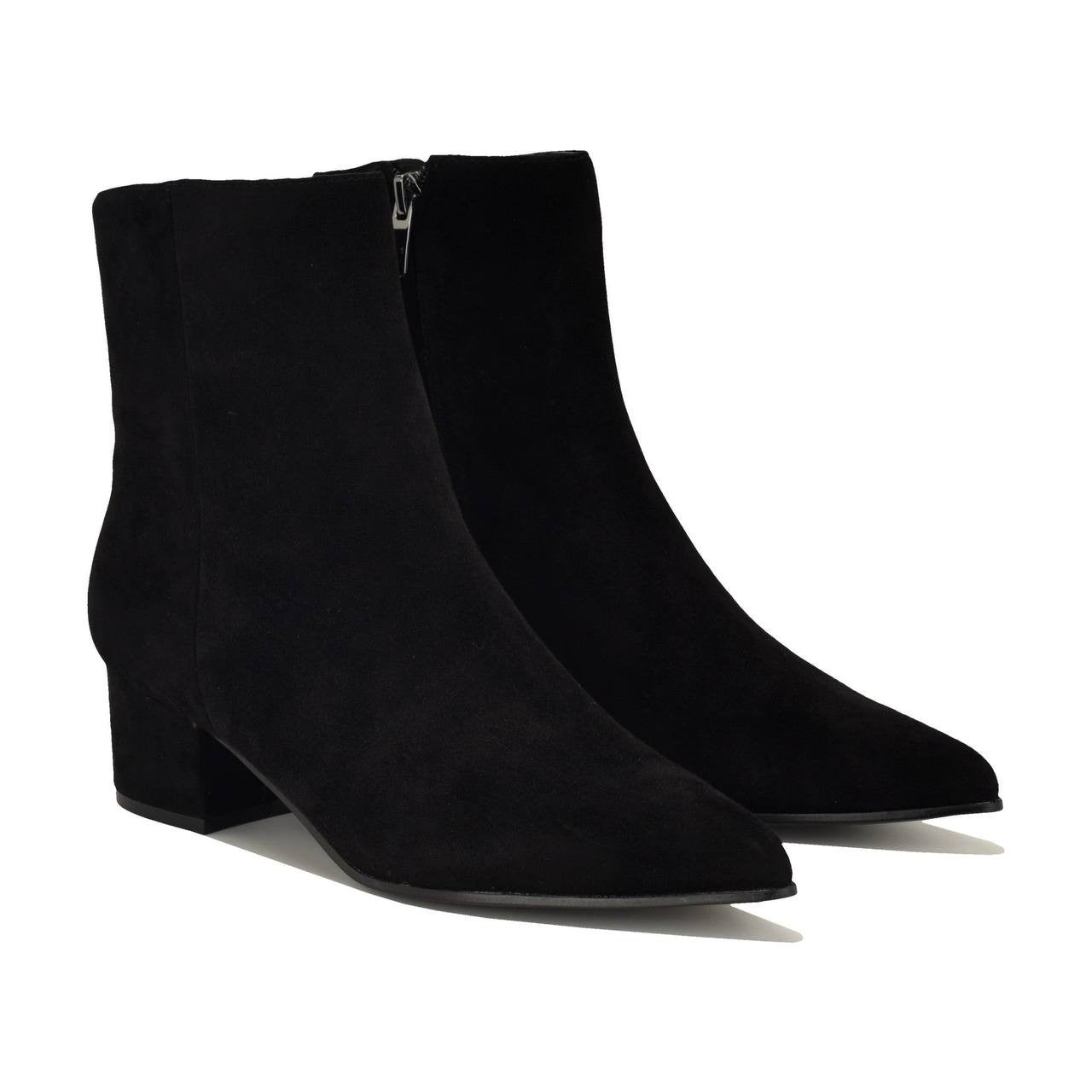 Nine West Black Suede Ankle Booties 11M New in Box MSRP $149