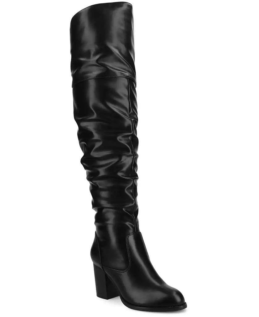 Journee Collection Kaison Women’s Boots Black 11WC Man‑Made $143 NWB