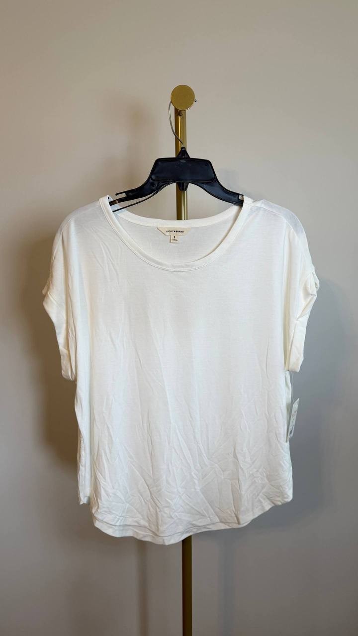 Lucky Brand Sandwash Dolman T-Shirt White Size S/P NWT $39.50