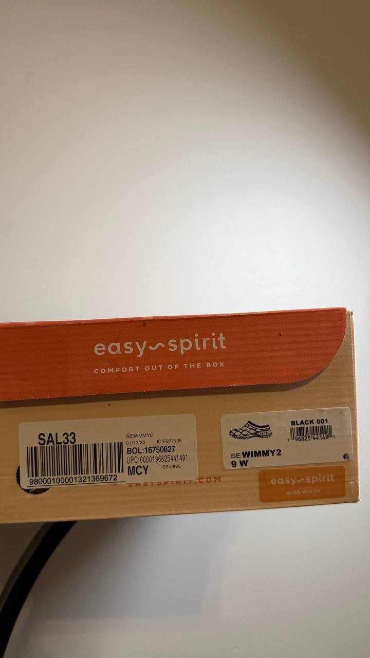 Easy Spirit Wimmy Mules 9W Black Cozy Water‑Repellent Comfort NIB msrp$85