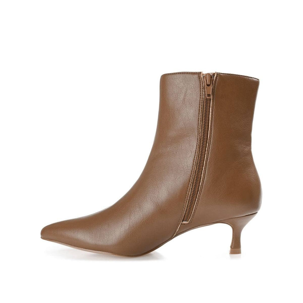 Journee Collection Arely Women’s Pointed Toe Booties Brown 10M Vegan Leather $10