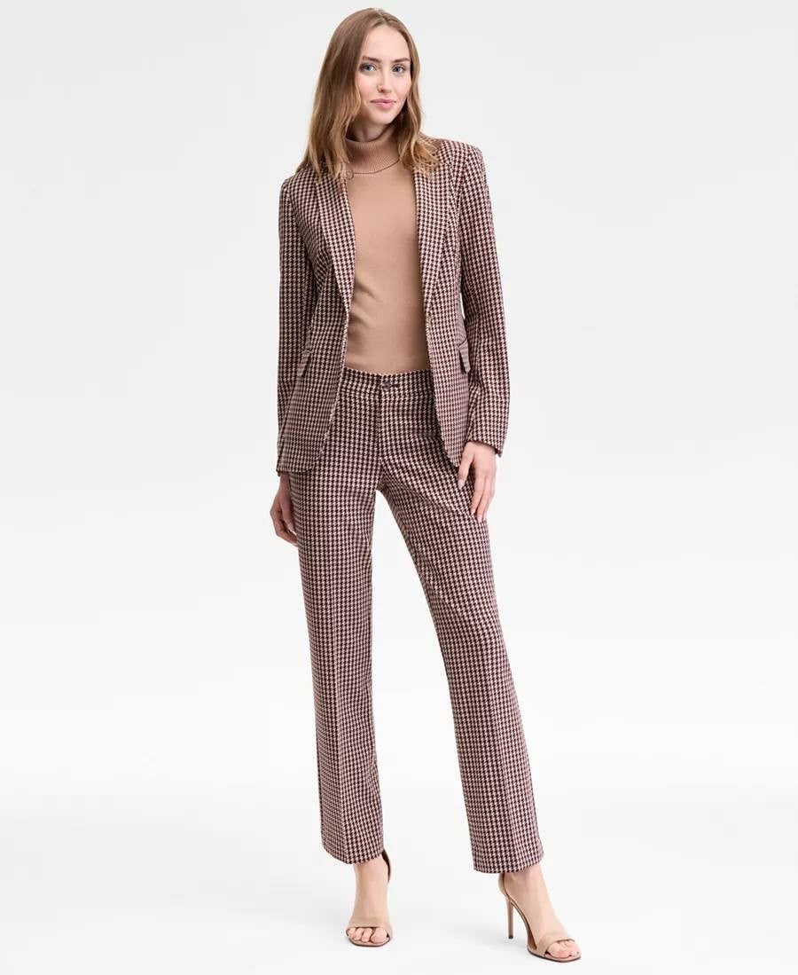 Anne Klein Bootcut Houndstooth Print Pants – Size 14 – NWT – $99