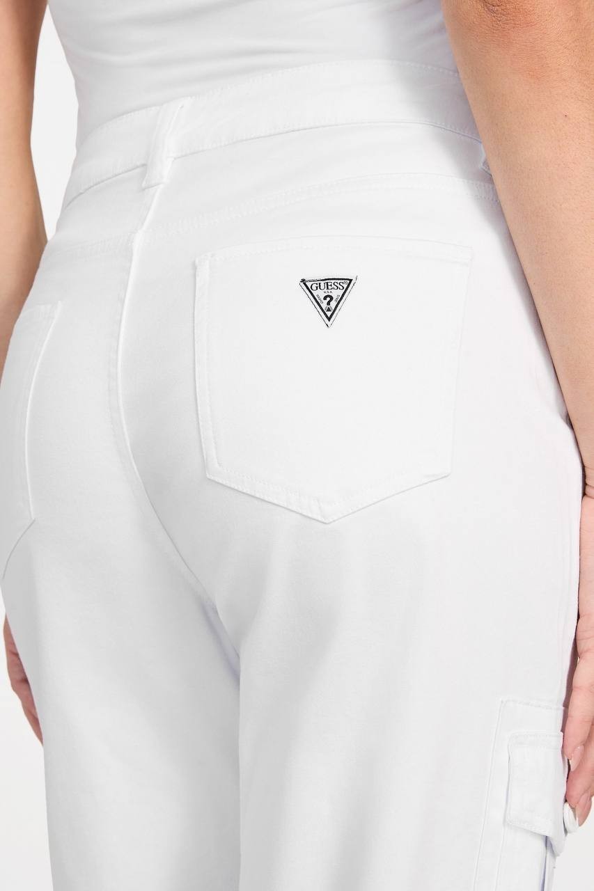 Guess Juno Cargo Joggers White 31x28 NWT $148