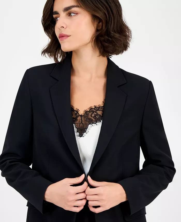 BOSS Orange Women’s One‑Button Blazer Black Size 14 NWT $199