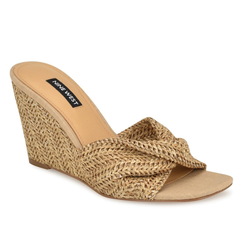 Nine West Raffia Wedge Sandals 10M – MSRP $95, New (No Box)