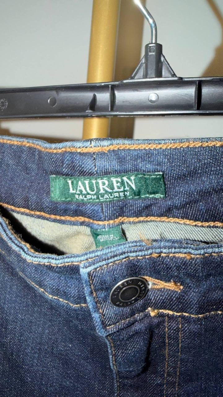 Lauren Ralph Lauren Premier Straight Jeans Cotton Khaki 14P NWT MSRP $125