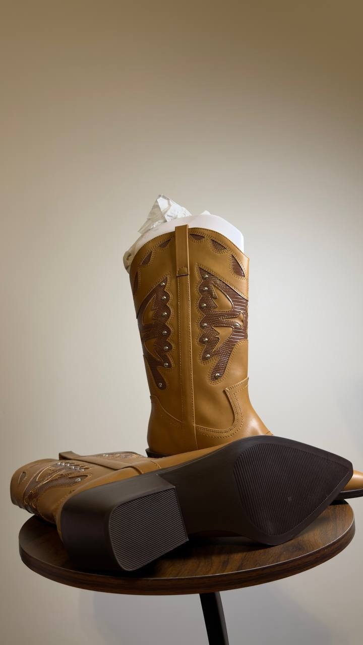 Madden Girl  Cowboy Boots  Natural Brown  7.5  New  $100