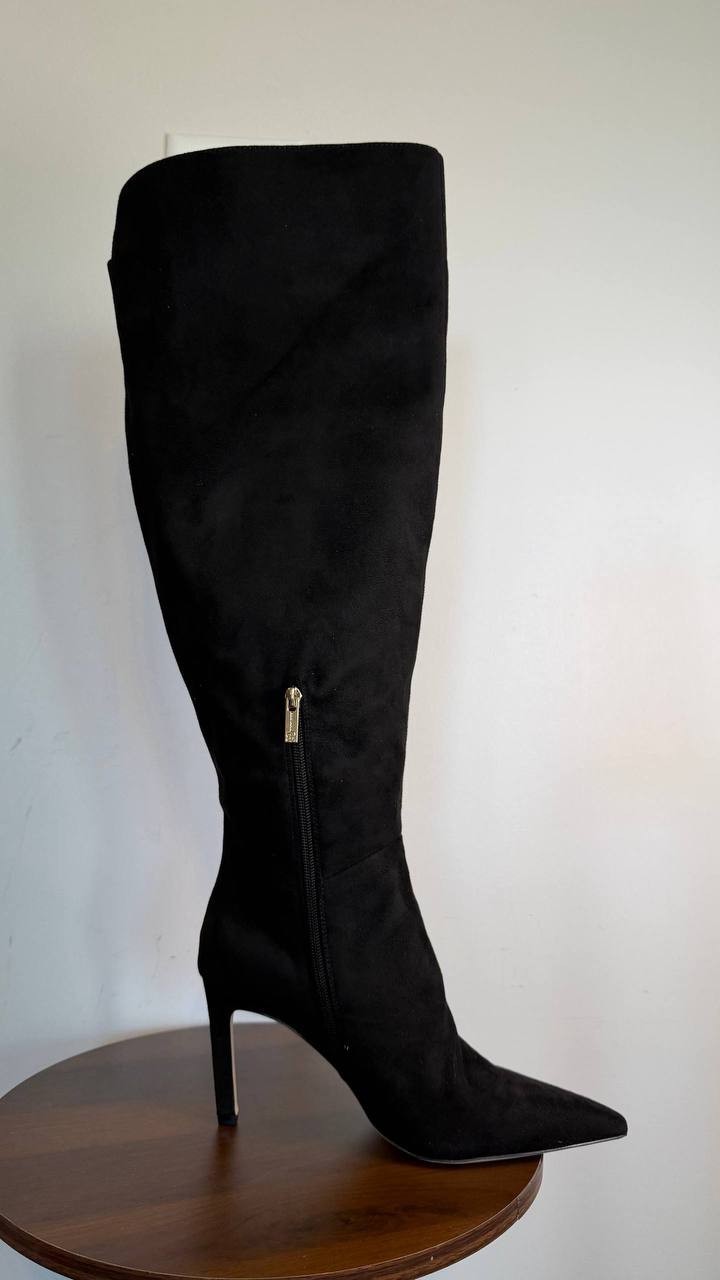 Jessica Simpson Earon High Boots Black 9.5M WC Faux Leather $149 NWOB
