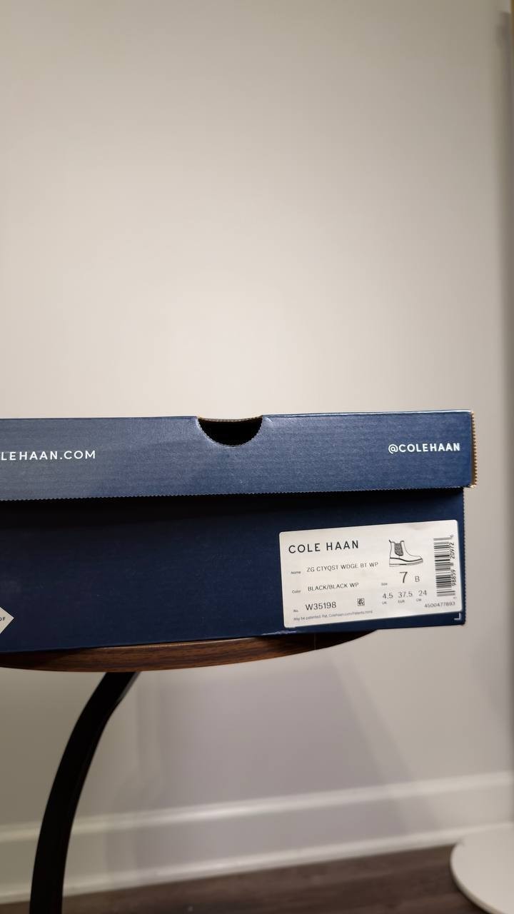 Cole  Haan  Zerogrand  Cityquest  Waterproof  Wedge  Boots  Black  7B  New  $225