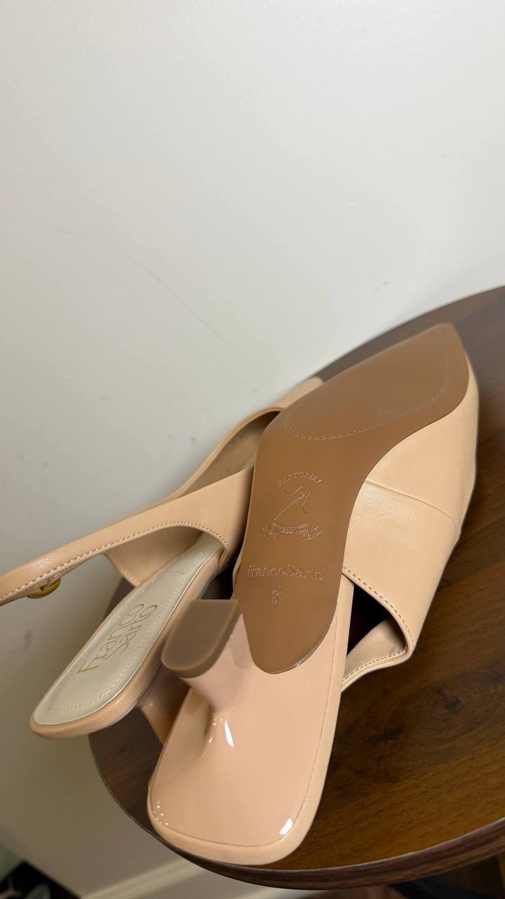 Franco Sarto Nude Slingback Pumps 8M NIB MSRP $115