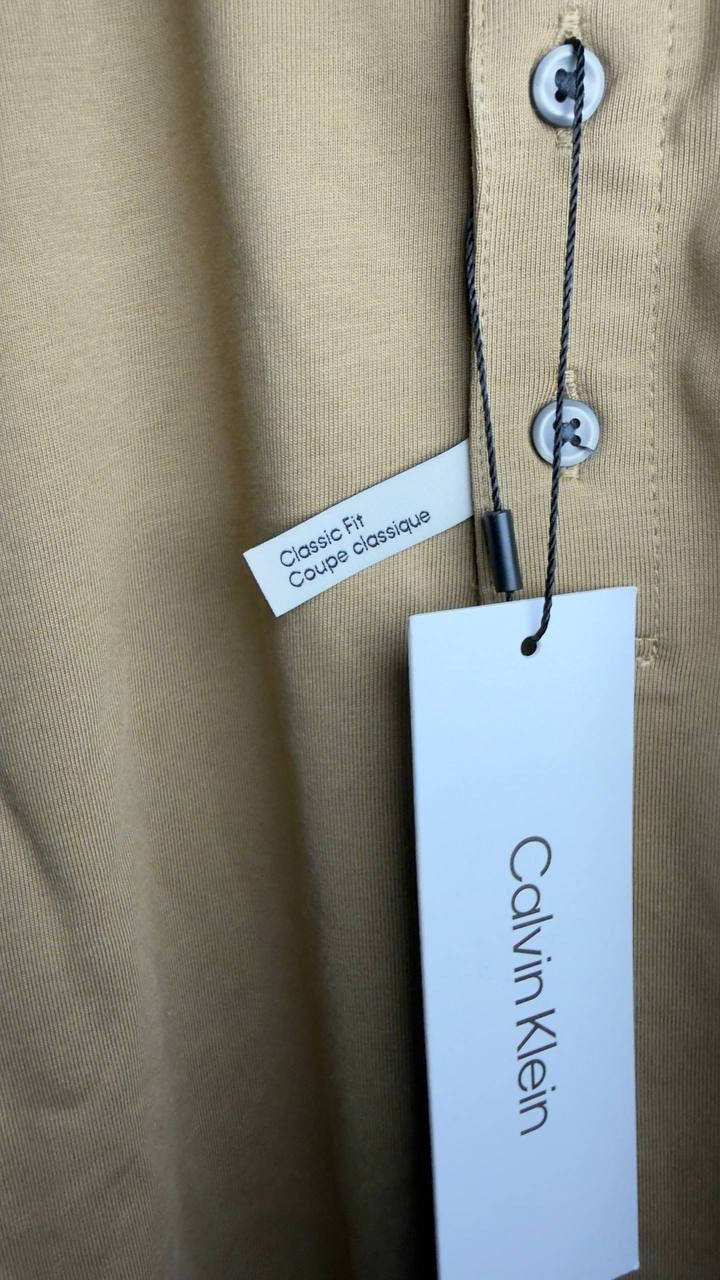 Calvin Klein Pima Cotton Polo Shirt Tigers Eye XL NWT $69.50