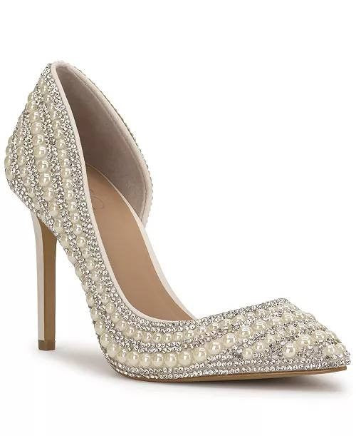 I.N.C.  International  Concepts   Pumps  Stripe  Pearl  9  M  Pre‑owned