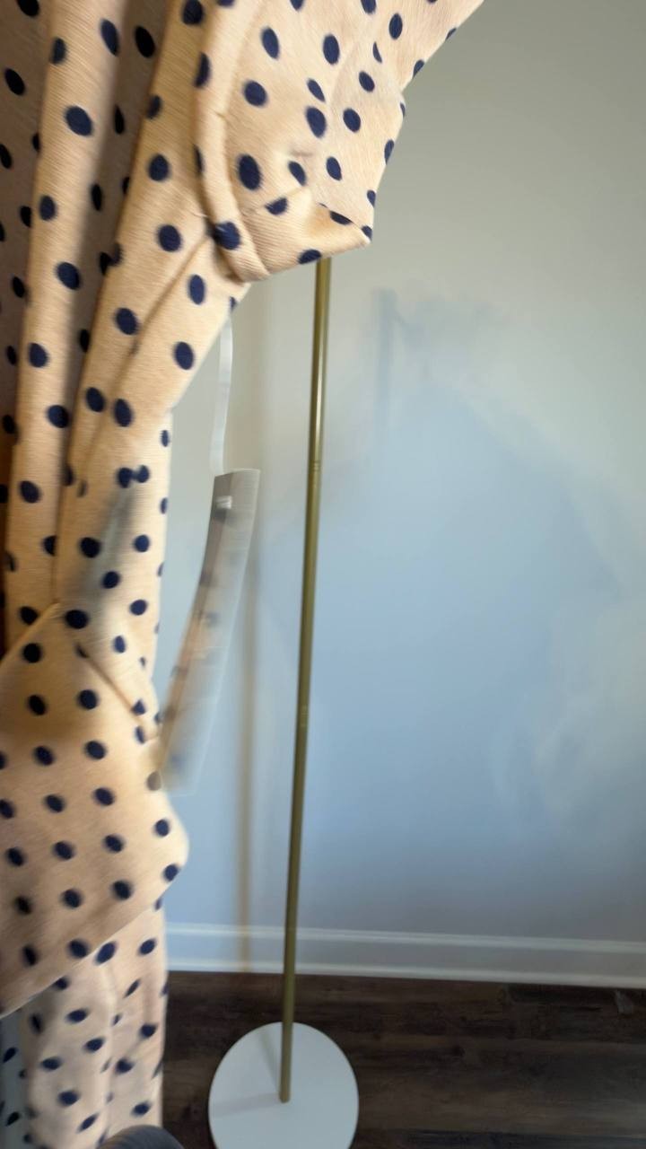 MSK Polka‑Dot Midi Dress Sesame M NWT $109