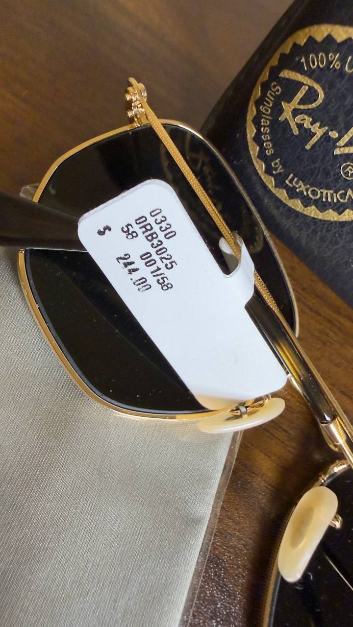 Ray‑Ban  Hexagonal   Sunglasses  Arista  Gold  Green   OS  NWT  $244