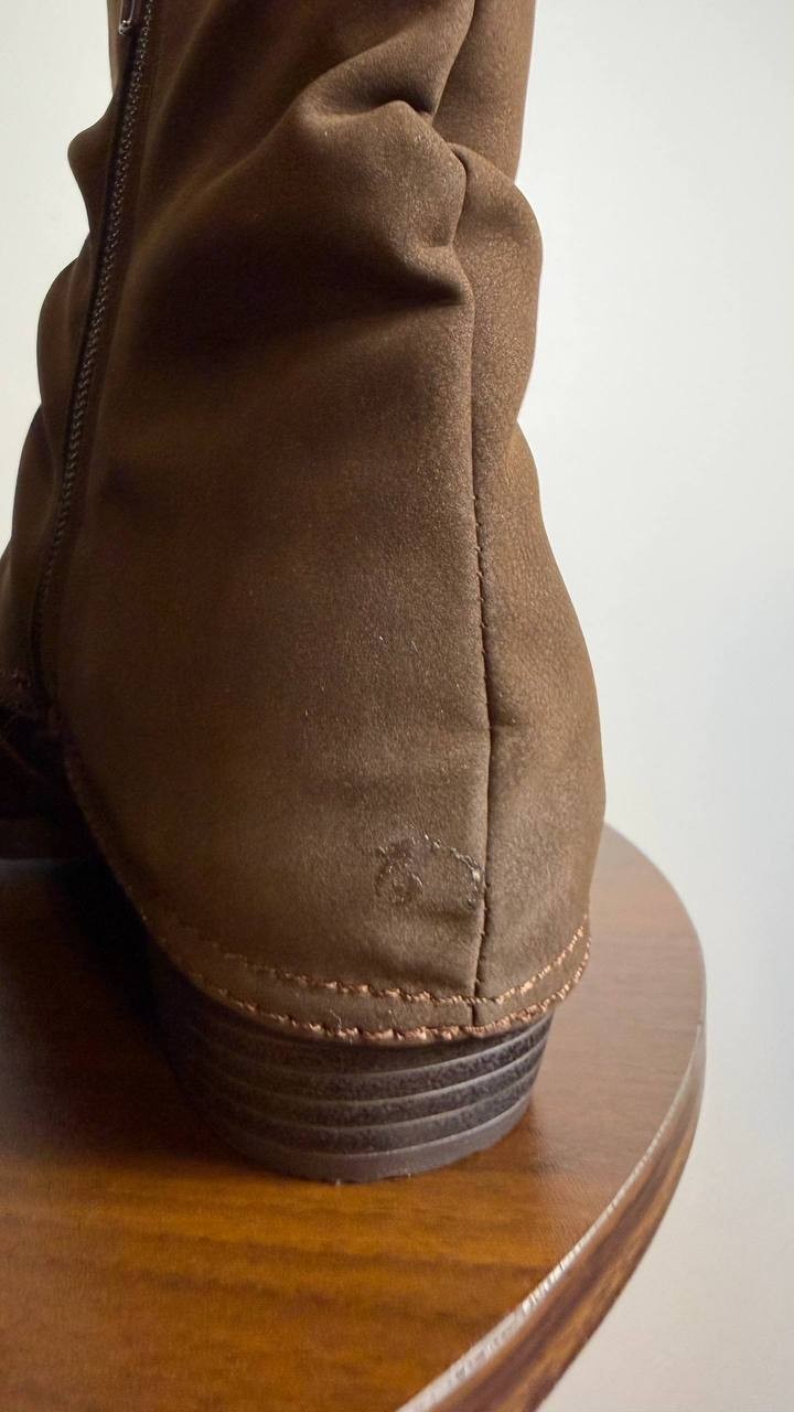 Easy Street Kudos Booties 8W Brown Slouch Block Heel Round Toe NIB msrp$70