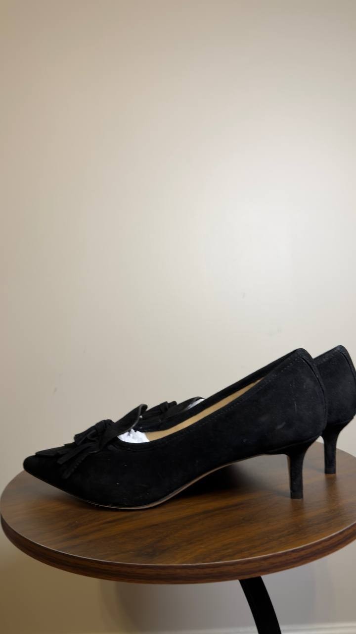 Lauren Ralph Lauren Kiltie Pumps Black 9 B New $195.00