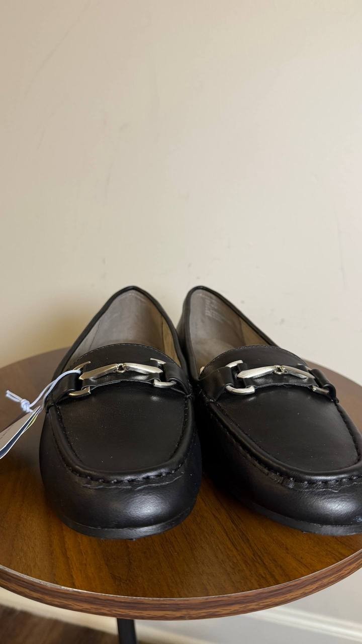 Aerosoles Black Faux Leather Loafers 9.5M NIB MSRP $69