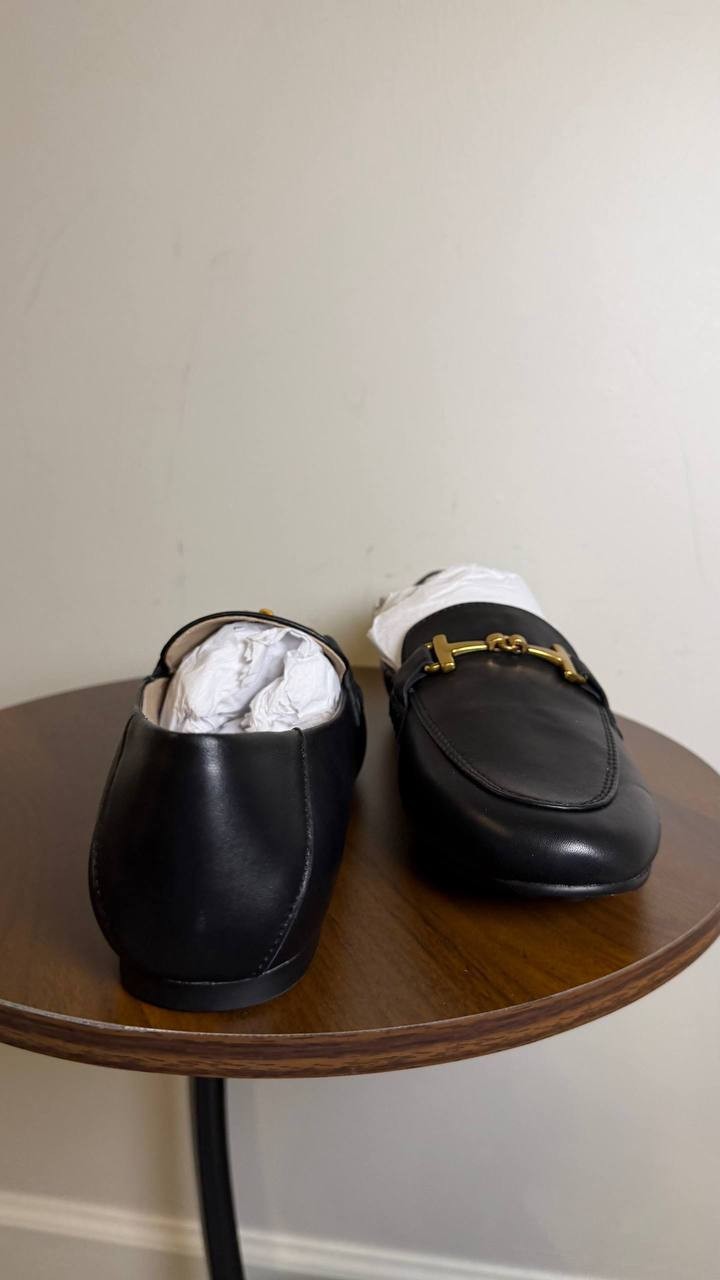 Giani Bernini Beckhamm Leather Tailored Loafers Black 7M NWB $89.90