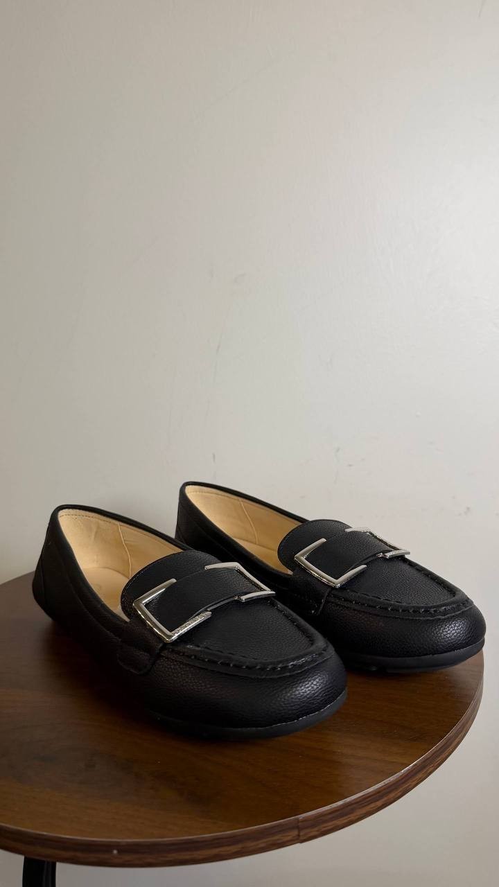 Calvin Klein Black Man‑Made Leather Slip‑On Loafers 7M New in Box $99