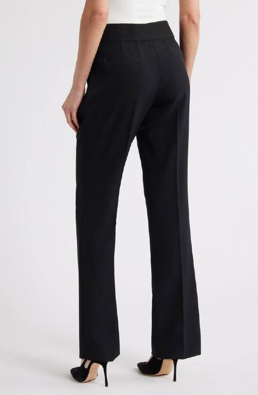 Kasper Ava Straight‑Leg Pants Black Size10P NWT Classic Workwear msrp$79