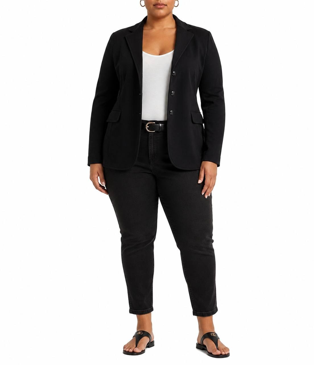 Lauren Ralph Lauren Combed Cotton Blazer Black 1X NWT $225