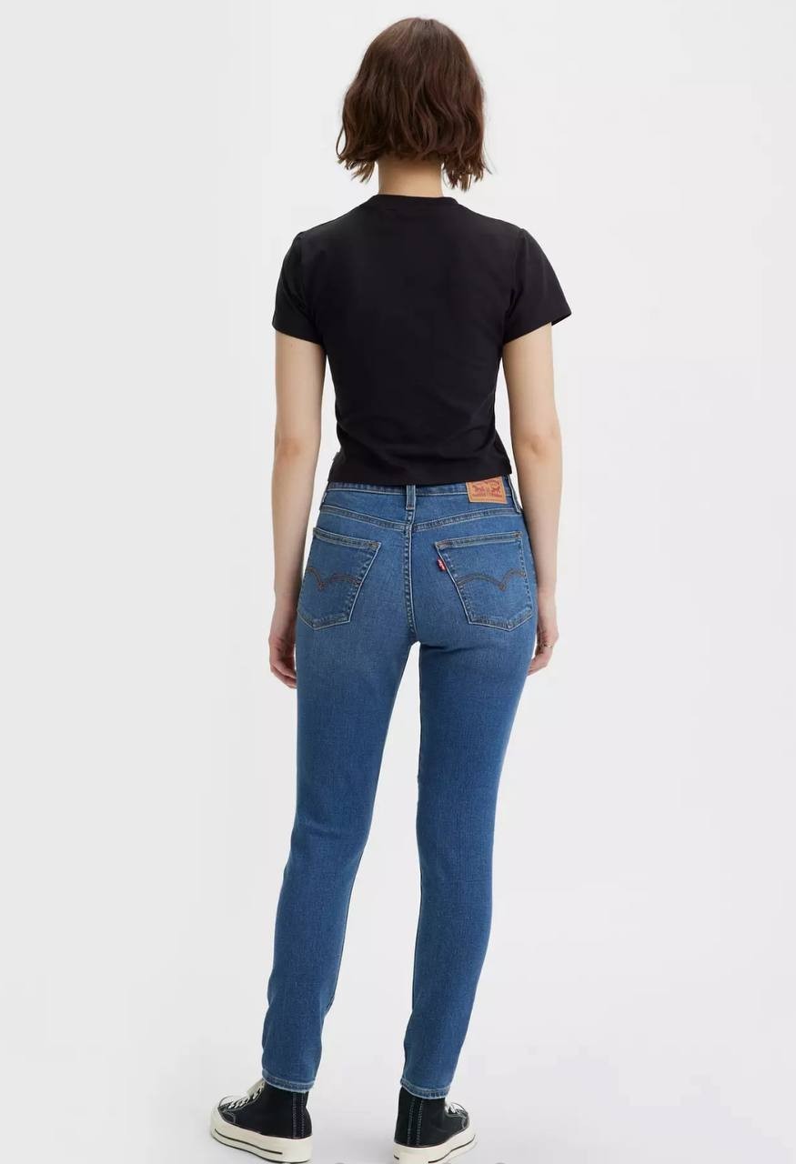 Levi's 721 High-Rise Skinny Jeans Distressed Blue - Women 24-29, Stretch