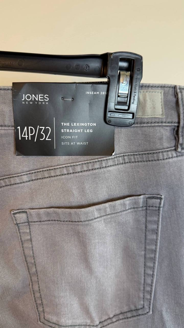 Jones New York Women’s Stretch Denim Lexington Jeans Slater Size14P/32 MSRP$69,5