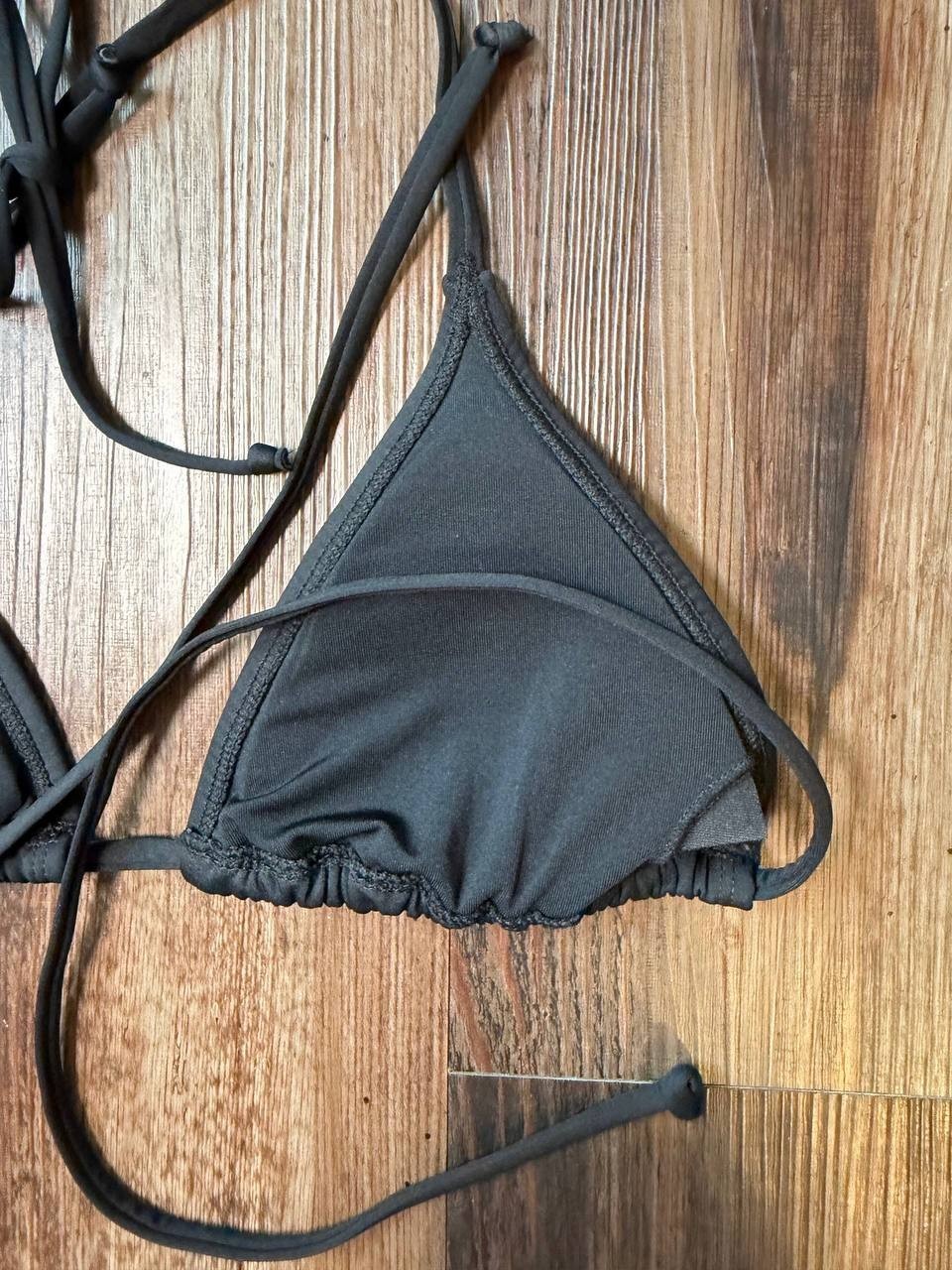 Cotton On Body Slider Triangle Bikini Top Black S/P NWT $24.99