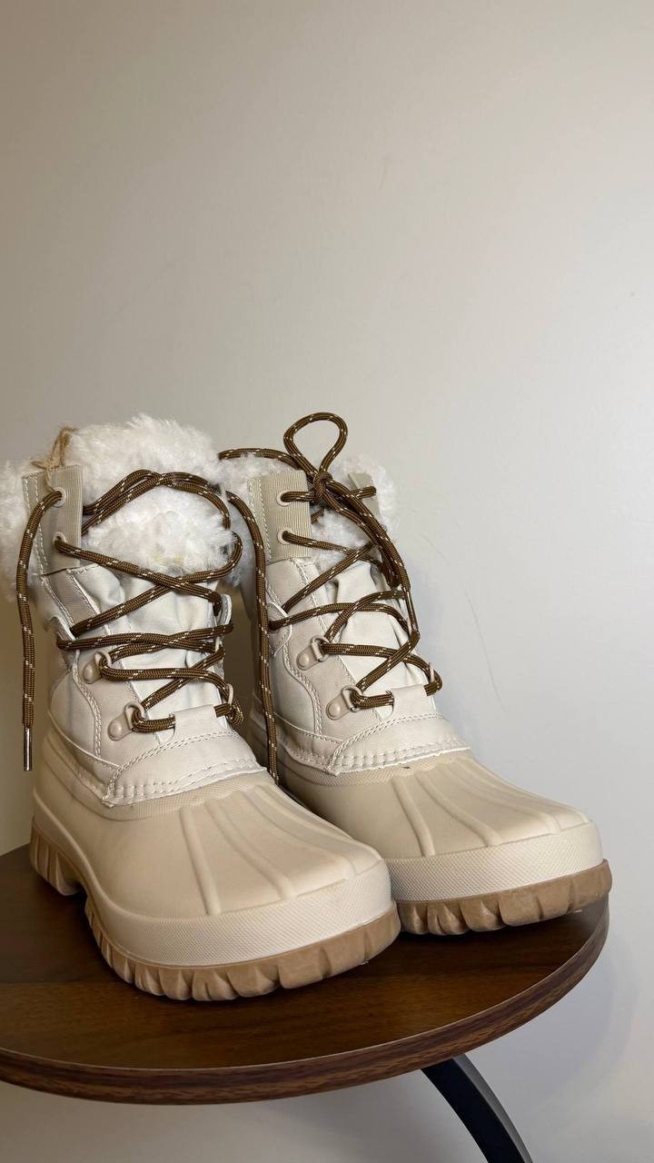 JBU Camden Duck Boots 9M Oyster Waterproof Faux‑Shearling Lined NIB msrp$129.95