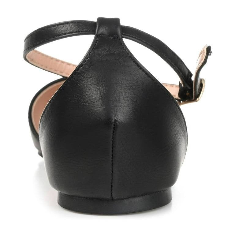 Journee  Collection  Reba  D’Orsay  Flats  Wide  Black  8  New  in  Box  $40