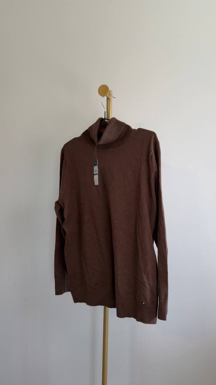 Tommy Hilfiger Cotton Lightweight Turtleneck Sweater Chicory XL NWT $69.50