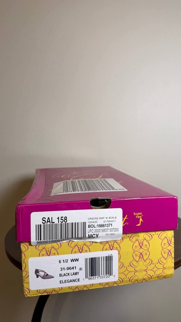 Easy Street Black Strap Front Pumps 6.5W NIB MSRP $69.99